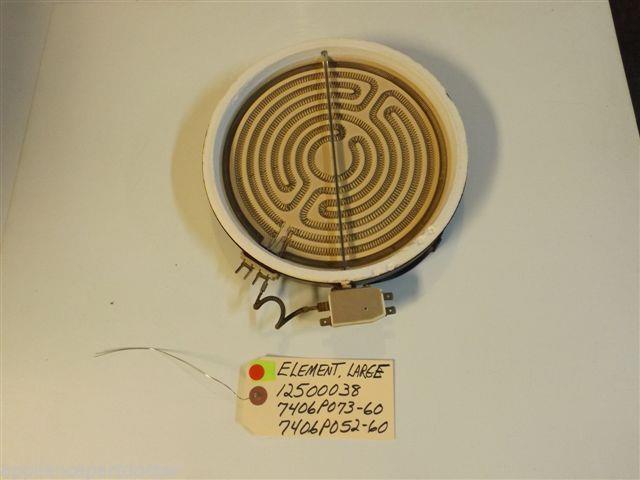 Magic Chef STOVE 7406P073-60 12500038 7406P052-60 Element, Large used part Magic Chef STOVE 7406P073-60 12500038 7406P052-60 Element, Large used part